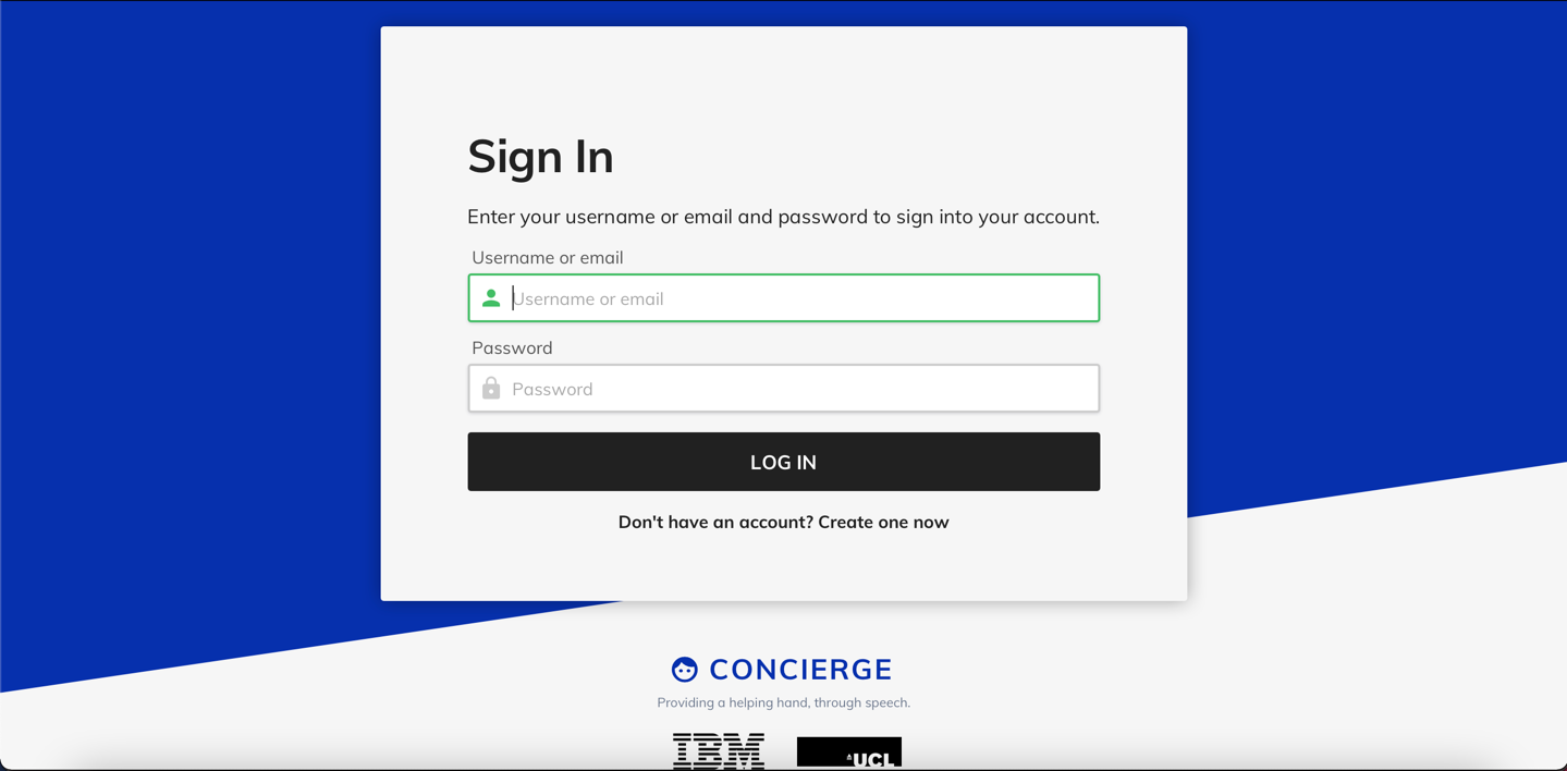 Login form