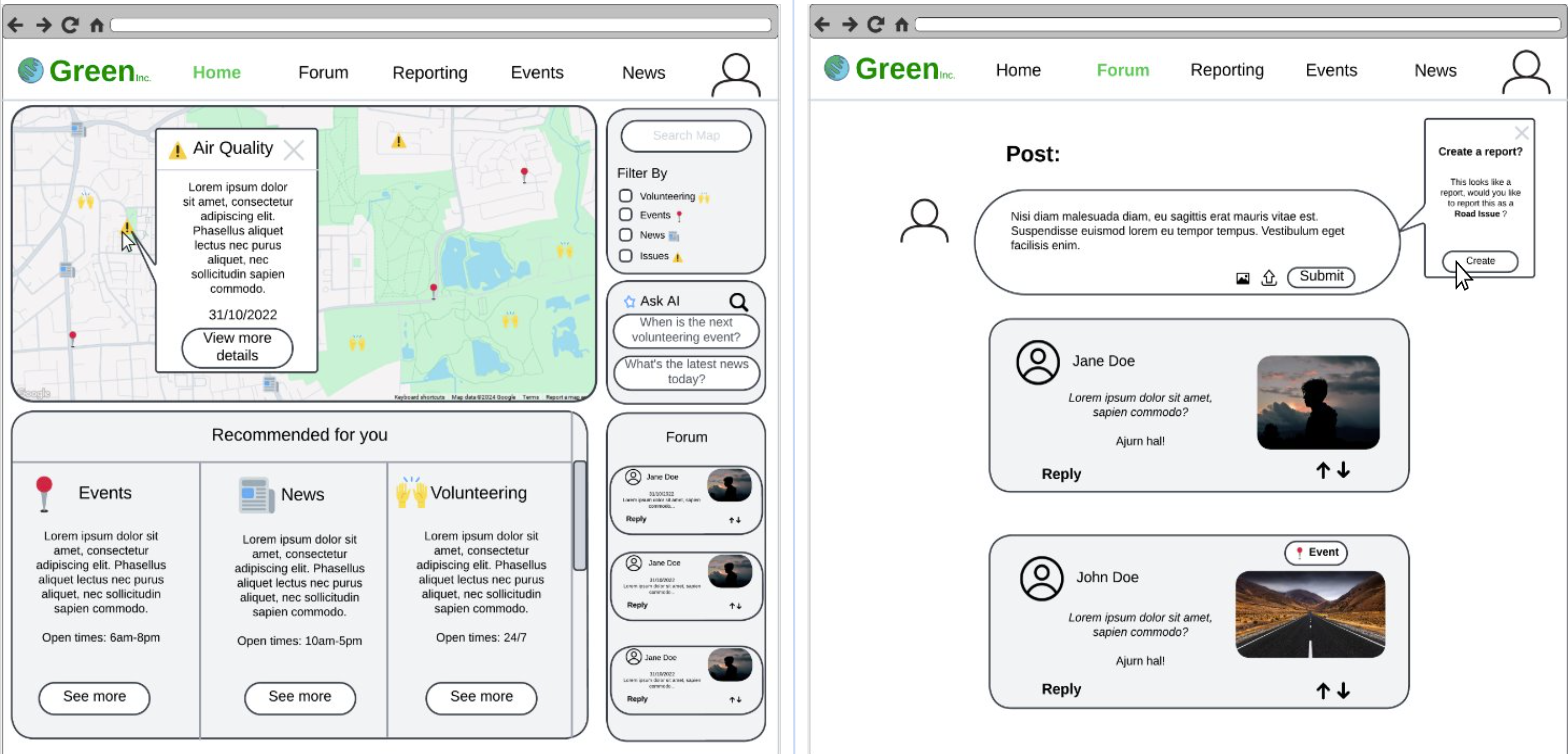 Home &amp; Forum Pages