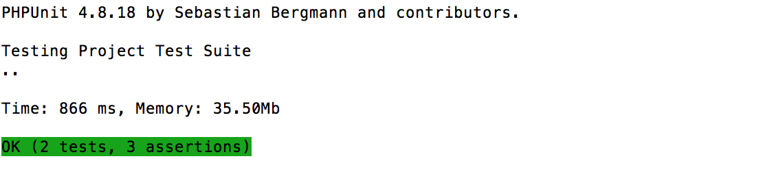 Running tests from terminal