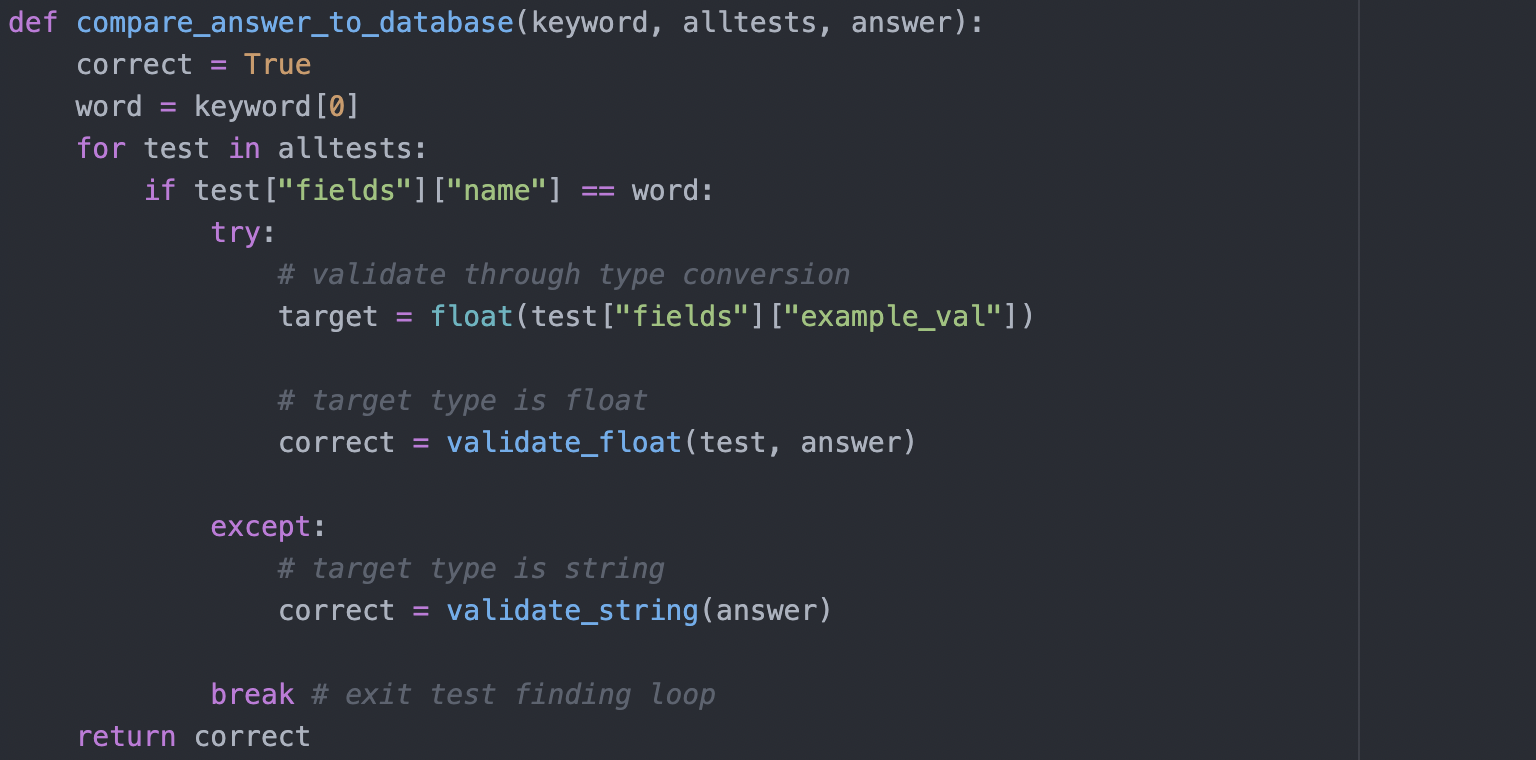 Post Processing Database Cross-Checking Code Chunk