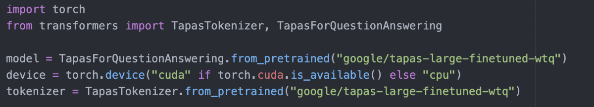 TaPaS Model Import Code Chunk