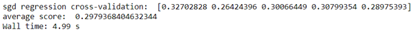 stochastic gradient decent cross-val score