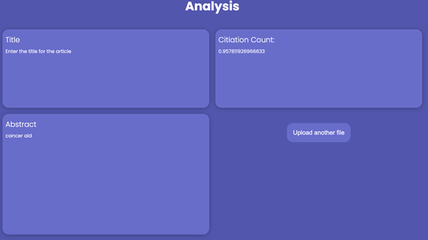 analysis page