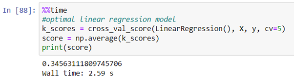 optimal linear regression score