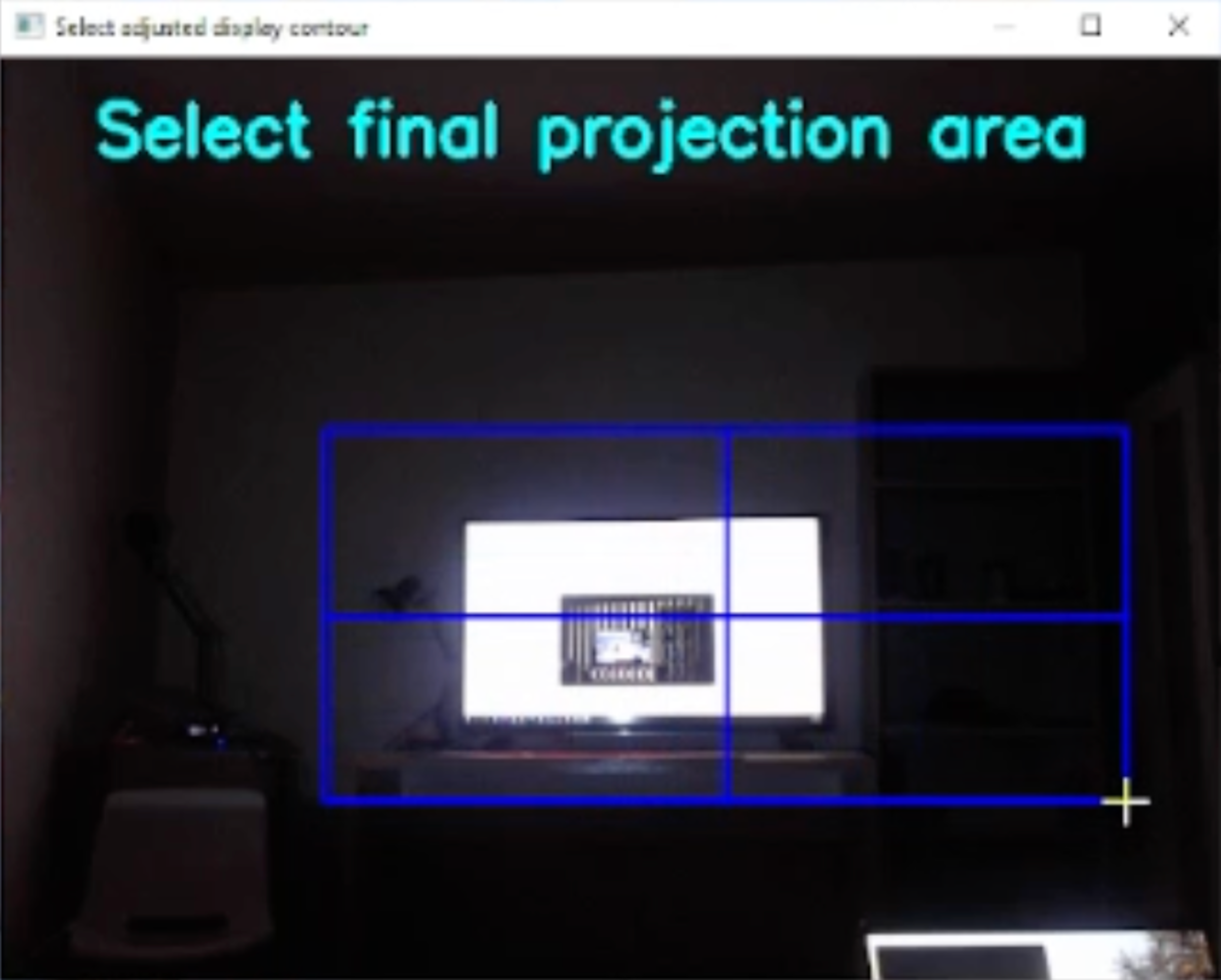 Desired Projection Area Selection Window