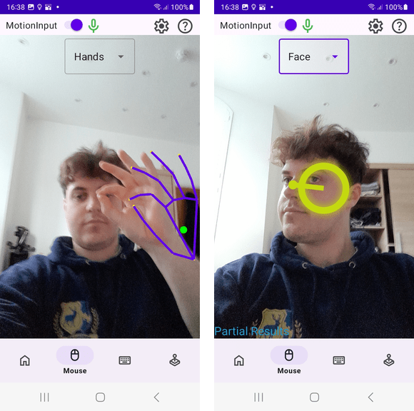 Face and Hands MotionInput Image