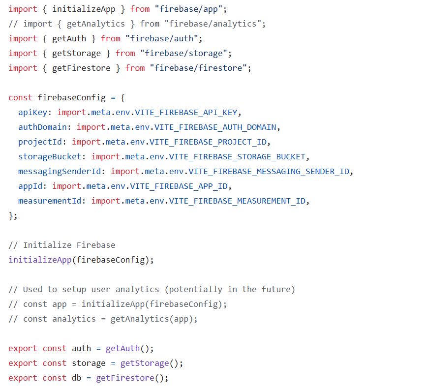 Firebase config