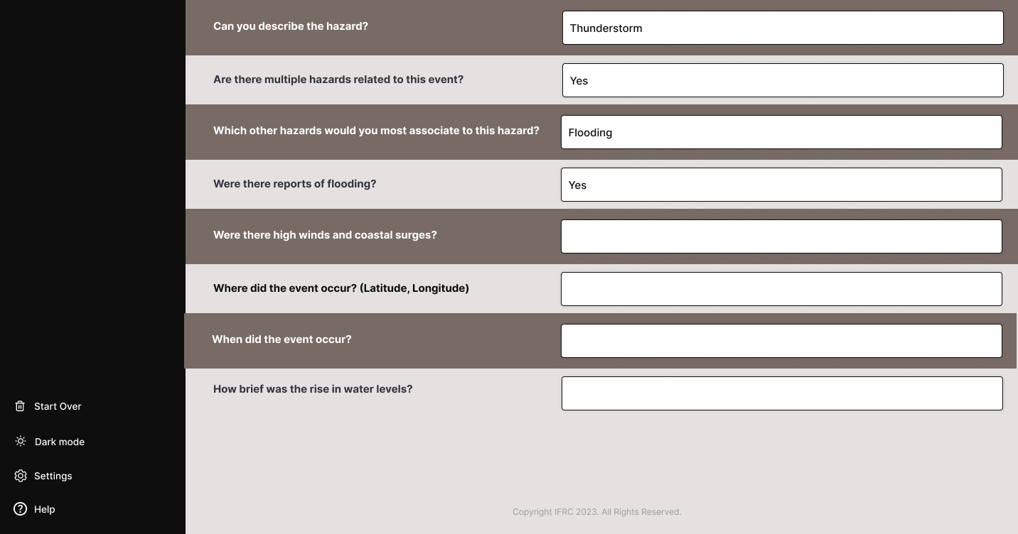 Figure 2.2b: The Figma created from the questionnaire-style approach.