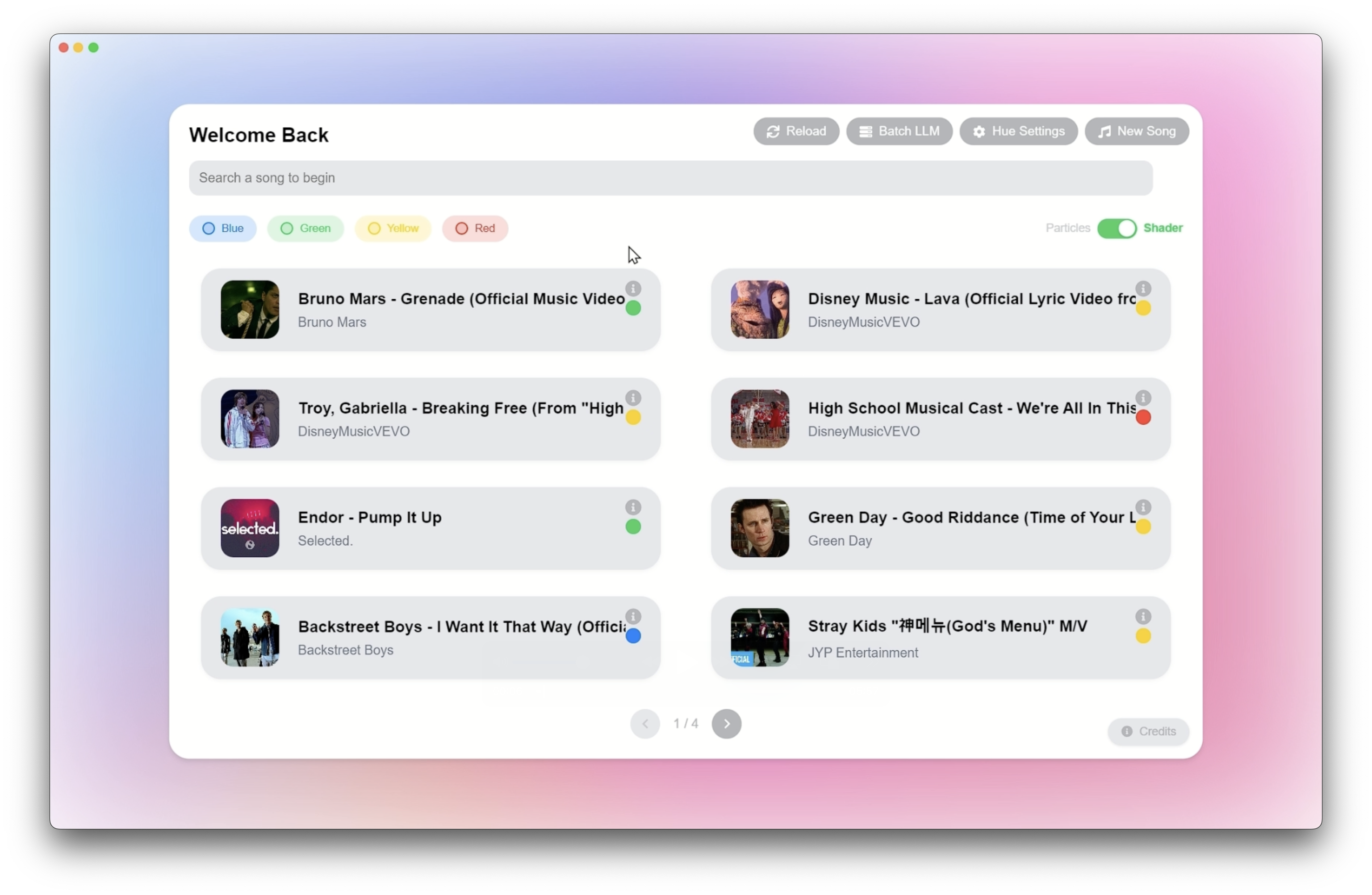 Final UI design