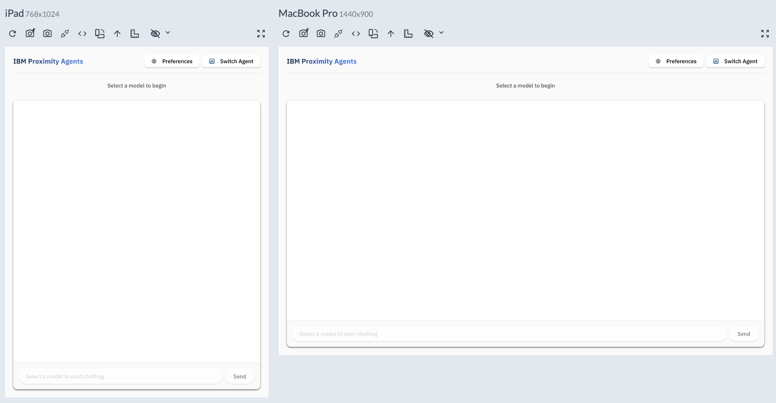 IBM Proximity Agents - Responsive Design Test