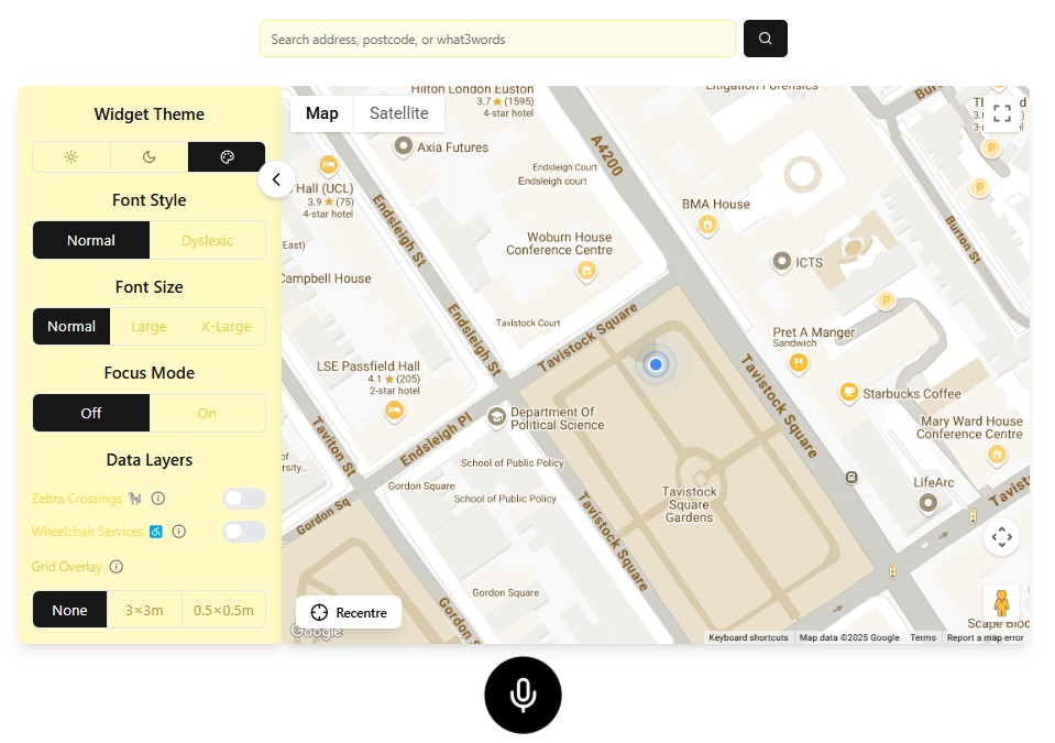 High contrast theme example