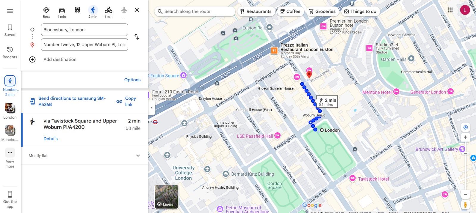 Google Maps directions
