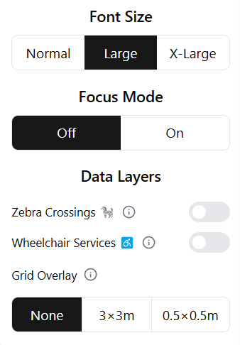Large font size example