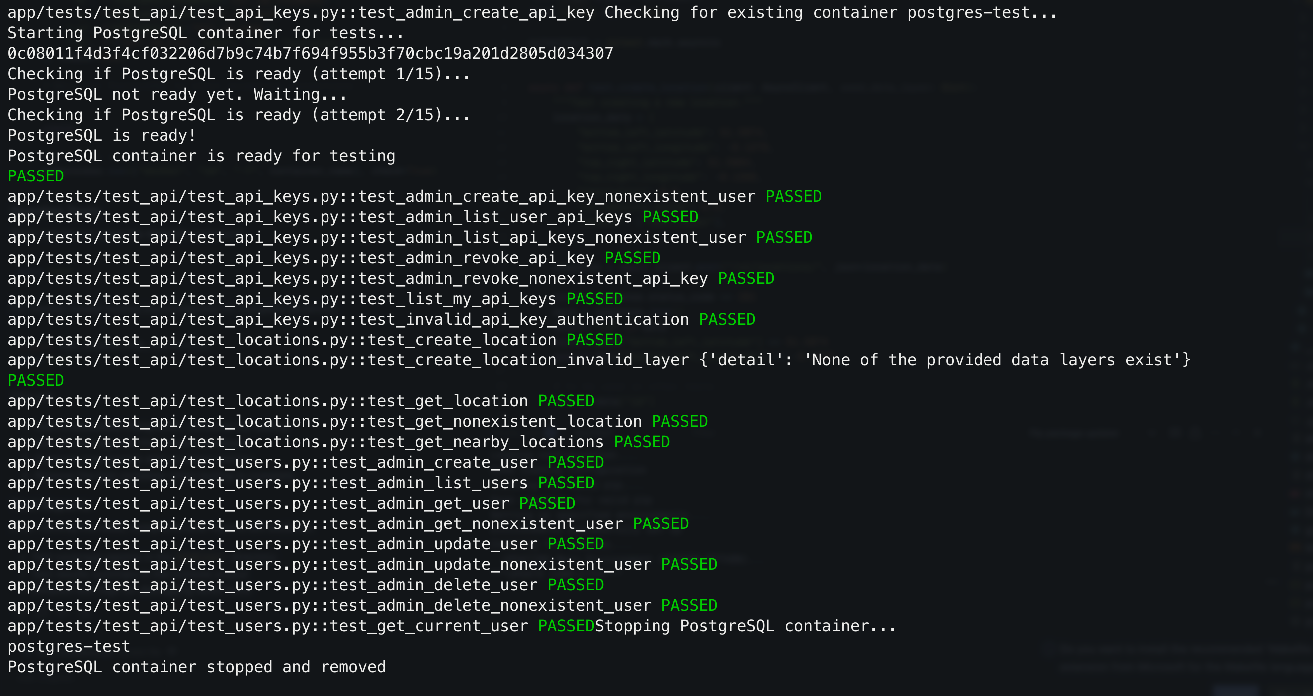 Test Results Screenshot