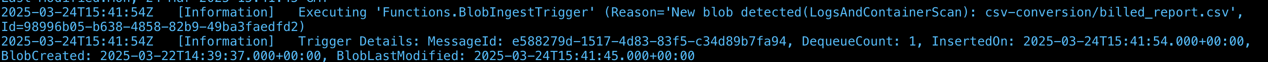 Function Execution Log