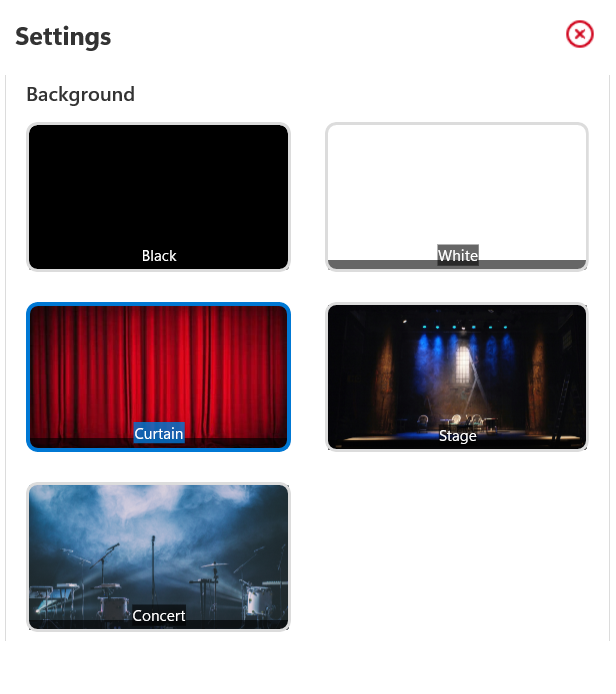 Background Settings