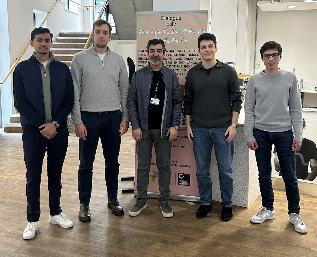 The team at the cafe with the CEO